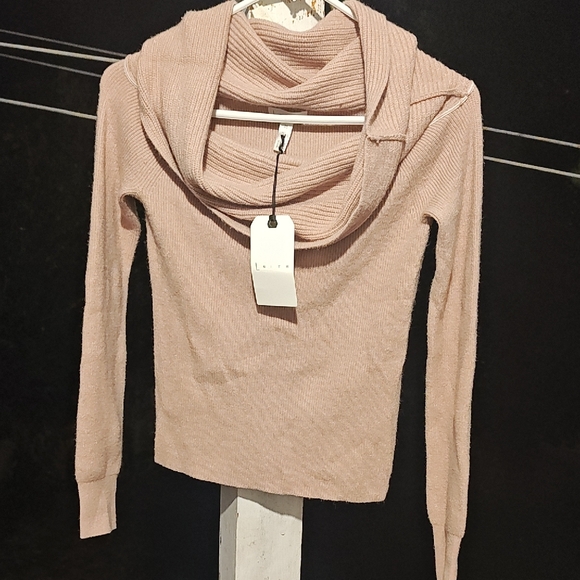 Leith Blush Cowl Neck Sweater - Picture 1 of 4